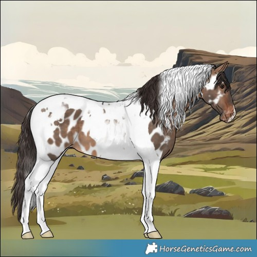 Horse Color:Brown Dun Tobiano Appaloosa 