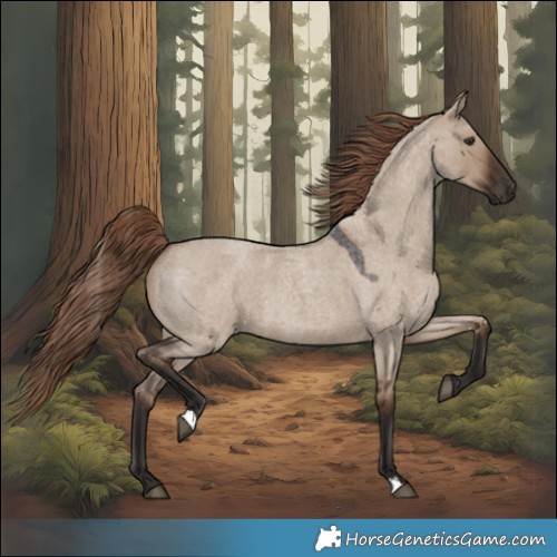 Horse Color:Liver Red Dun Roan 