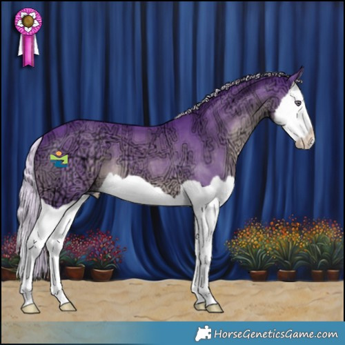Horse Color:Watercolor Silver Black Chinchilla Ice Splash 