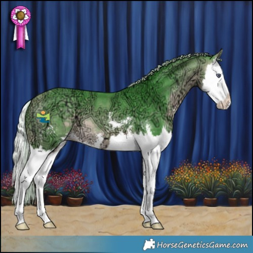 Horse Color:Watercolor Silver Buckskin Chinchilla Ice Sabino Splash 