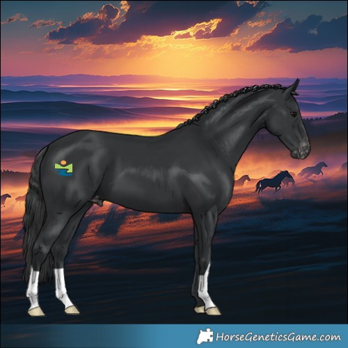 Horse Color:Black Appaloosa