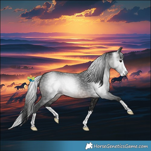 Horse Color:Gray Brown Splash Rabicano 