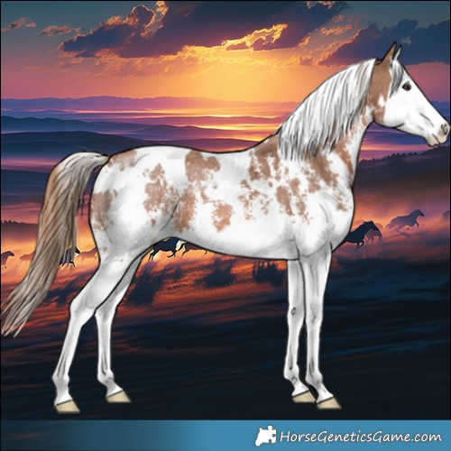 Horse Color:White Spotted Chestnut Sabino Splash 