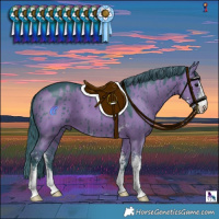 Horse Color:Watercolor Grullo Sabino Brindle