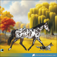 Horse Color:Brown Appaloosa Rabicano 