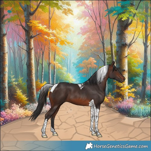 Horse Color:Brown Tobiano 