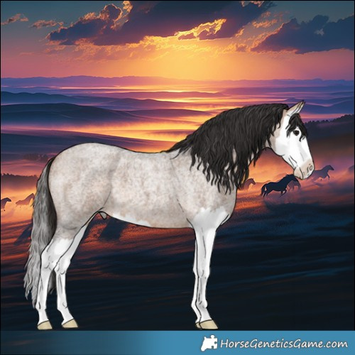 Horse Color:Bay Roan Dun Splash 