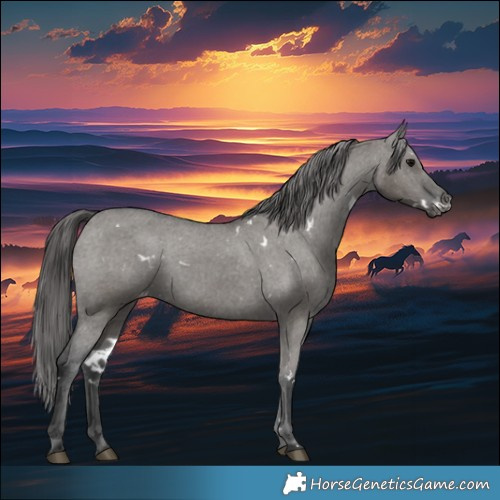 Horse Color:White Spotted Grullo Appaloosa Rabicano 
