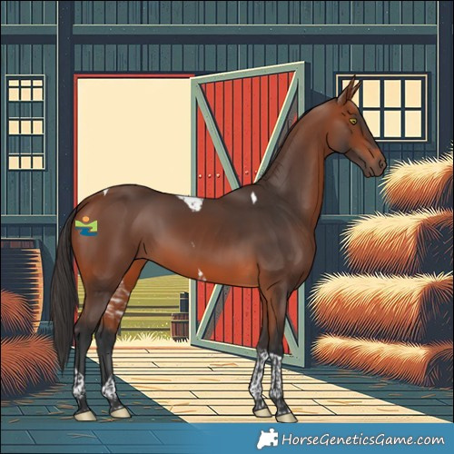 Horse Color:Bay Tobiano 