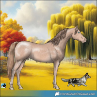 Horse Color:Perlino Mushroom