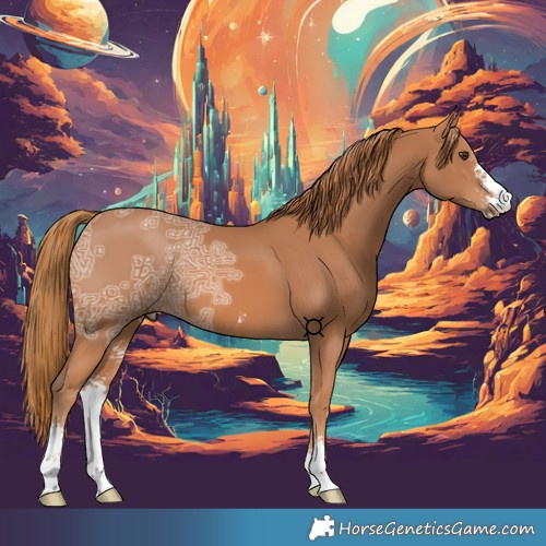 Horse Color:Chestnut Ice Sabino 