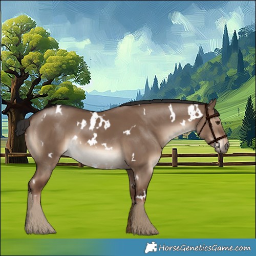 Horse Color:White Spotted Liver Red Dun 