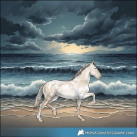 Horse Color:White Spotted Chocolate Palomino Pearl Dun 