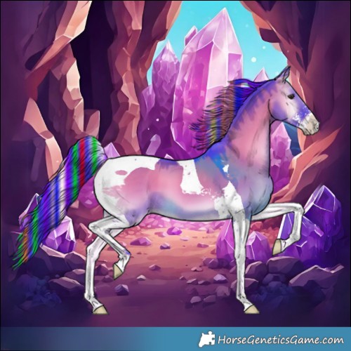 Horse Color:Painted Watercolor Liver Red Dun Onyx Sabino Tobiano 