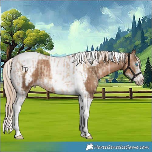 Horse Color:Chocolate Palomino Pearl Tobiano Frame  and Gray Chocolate Palomino Pearl Tobiano Frame 