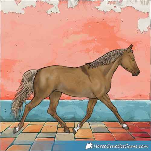 Horse Color:Chocolate Palomino Dun Tobiano