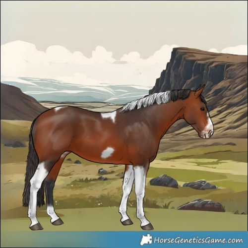 Horse Color:Bay Tobiano Frame 