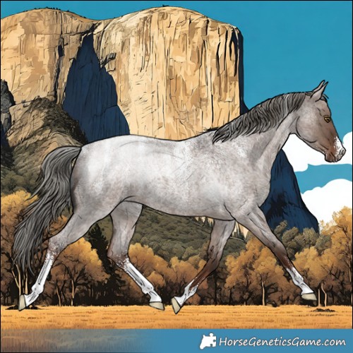 Horse Color:Powder White Liver Red Dun Roan Mushroom Rabicano 