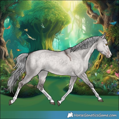 Horse Color:Platinum White Spotted Chocolate Palomino Dun 