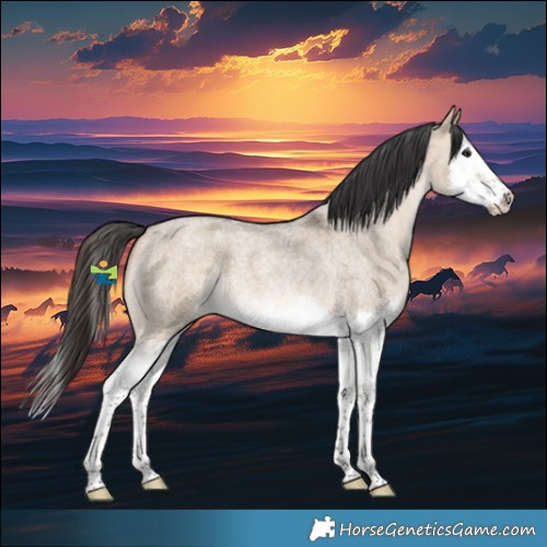Horse Color:Brown Roan Dun Splash 