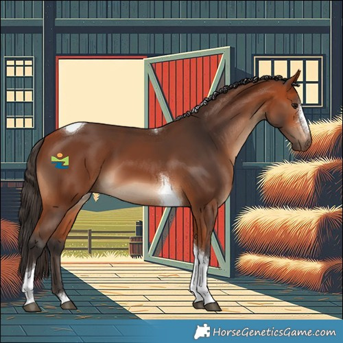 Horse Color:Bay Sabino Tobiano 