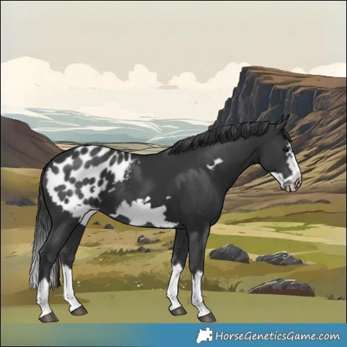 Horse Color:Black Splash Frame Appaloosa 