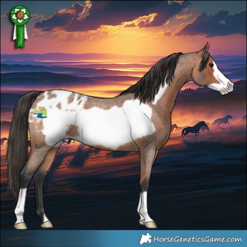 Horse Color:Bay Roan Frame Appaloosa 