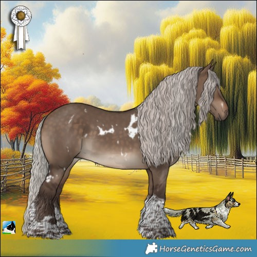 Horse Color:White Spotted Silver Brown Dun Tobiano 