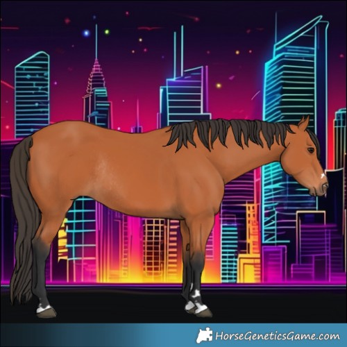 Horse Color:Bay Rabicano 