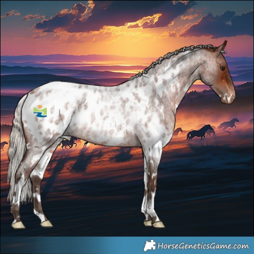 Horse Color:White Spotted Silver Bay Roan Appaloosa Rabicano 