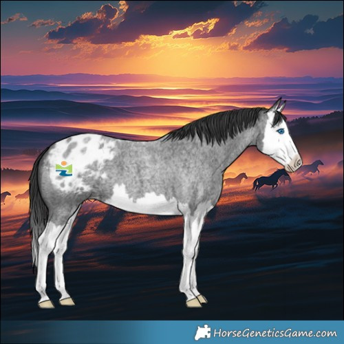 Horse Color:Blue Roan Splash Appaloosa