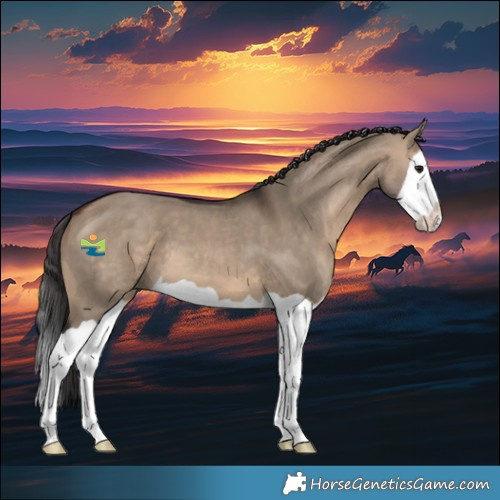 Horse Color:Brown Dun Splash 