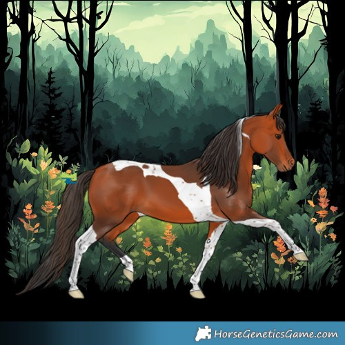 Horse Color:Bay Tobiano 