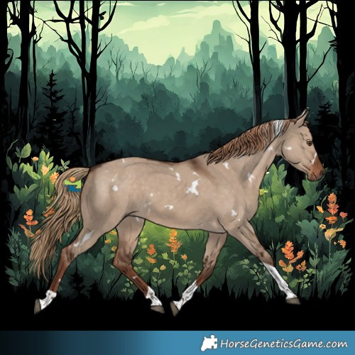 Horse Color:White Spotted Liver Red Dun Tobiano 