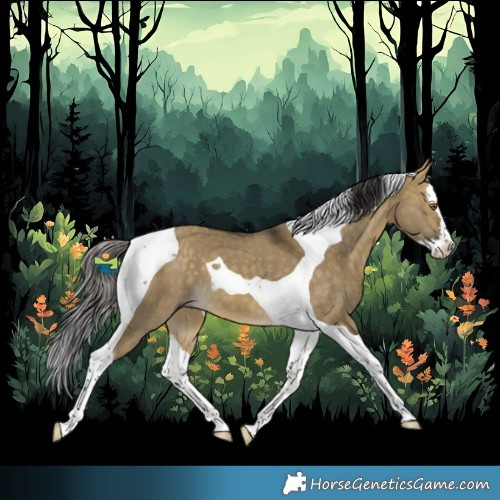 Horse Color:Buckskin Dun Splash Tobiano 