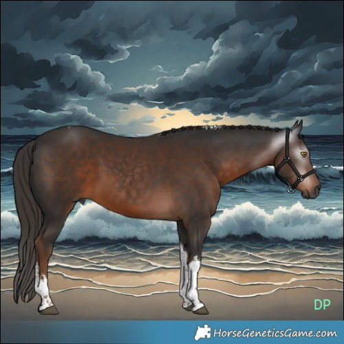 Horse Color:Gray White Spotted Liver Chestnut Tobiano 