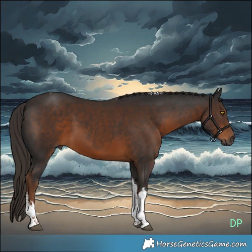 Horse Color:Gray White Spotted Liver Chestnut Tobiano