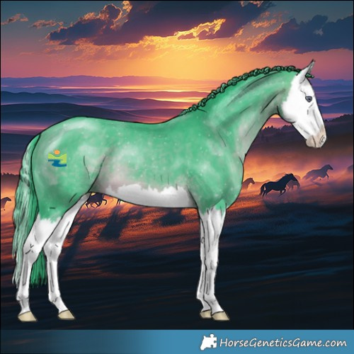 Horse Color:Watercolor Brown Chinchilla Splash 