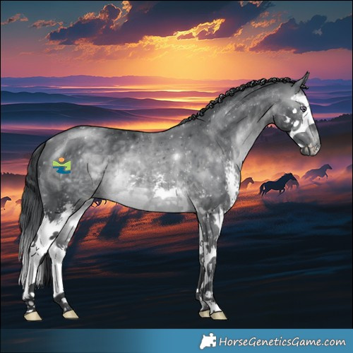 Horse Color:Brown Chinchilla Sabino Splash 