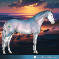 Horse Color:Watercolor Silver Bay Chinchilla Onyx Splash