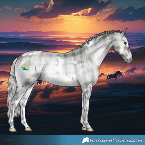 Horse Color:Plaid  Silver Brown Chinchilla Onyx Tobiano 