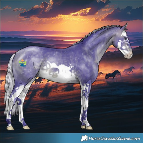 Horse Color:Watercolor Silver Bay Chinchilla Splash 