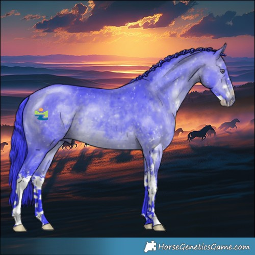 Horse Color:Watercolor Bay Chinchilla Sabino 