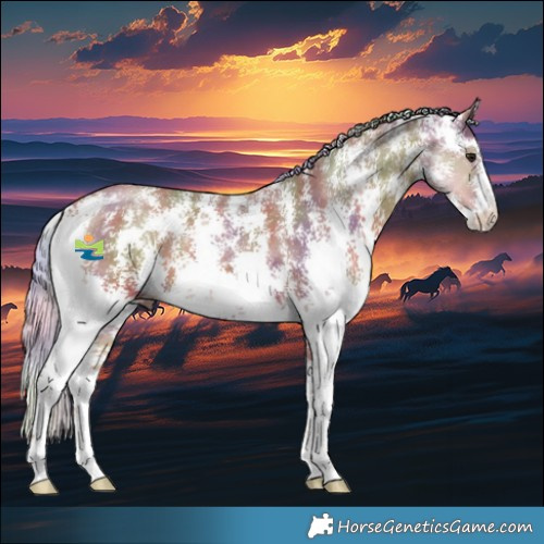 Horse Color:Nacre Silver Bay Sabino 