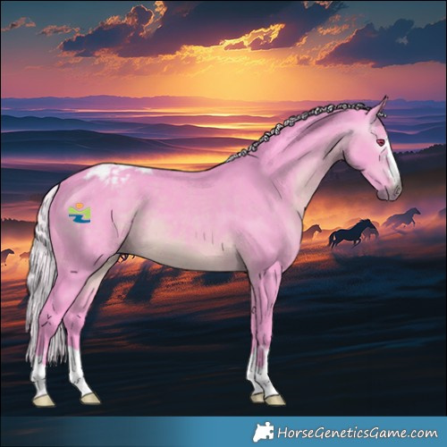 Horse Color:Gray Watercolor Silver Brown Chinchilla Appaloosa 