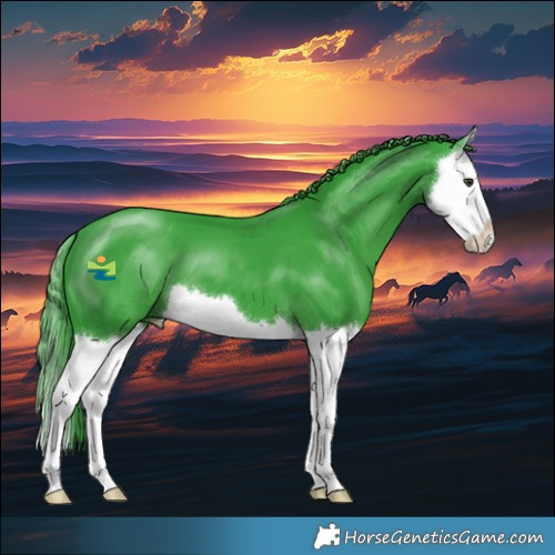 Horse Color:Watercolor Black Chinchilla Splash 