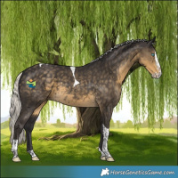 Horse Color:Silver Smoky Black Splash Tobiano 