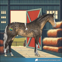 Horse Color:Silver Smoky Black Splash Tobiano 