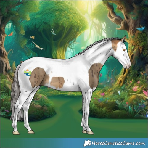 Horse Color:Buckskin Dun Splash Tobiano Brindle 