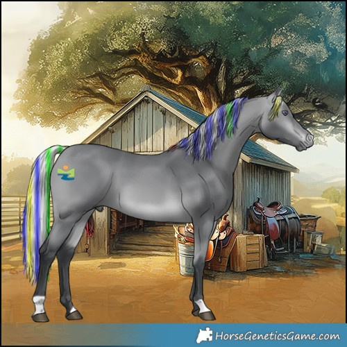Horse Color:Painted Silver Bay Chinchilla 